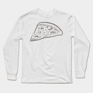 Mushroom Pizza Sketch Long Sleeve T-Shirt